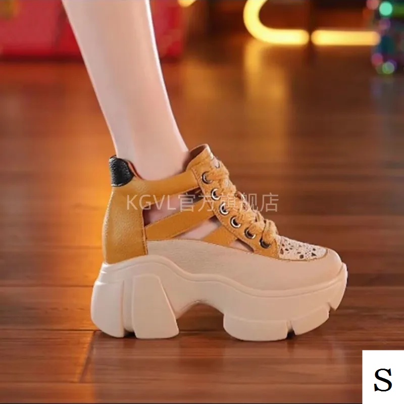 Giày Sandal Da Thật Đế Dày Đục Lỗ Thoáng Khí Thời Trang Mùa Hè 2023 Cho Nữ