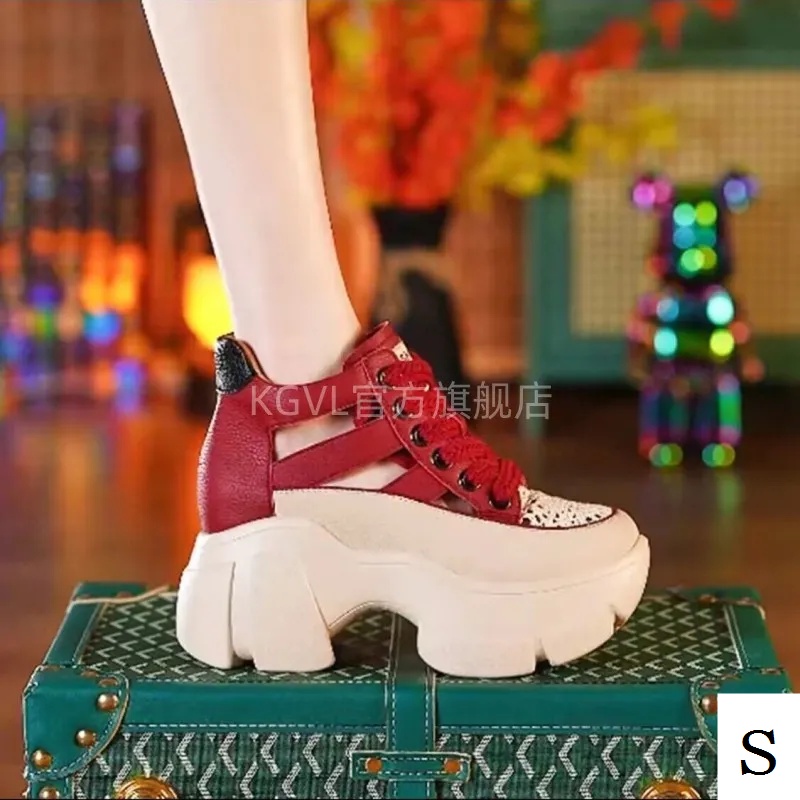 Giày Sandal Da Thật Đế Dày Đục Lỗ Thoáng Khí Thời Trang Mùa Hè 2023 Cho Nữ