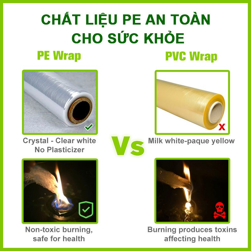 Màng bọc thực phẩm PE 30M MyJae, Dạng xé chấm đứt ,Màng bọc thực co giãn, Bảo quản thực phẩm