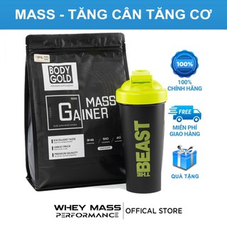Sữa tăng cân tăng cơ - body gold mass gainer - túi 1,5kg + tặng bình lắc shaker