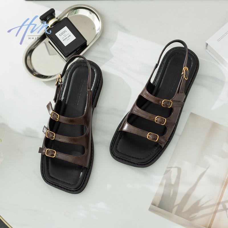 Giày Sandal Da Thật Đế Dày Thời Trang Mùa Hè 2023 Cho Nữ