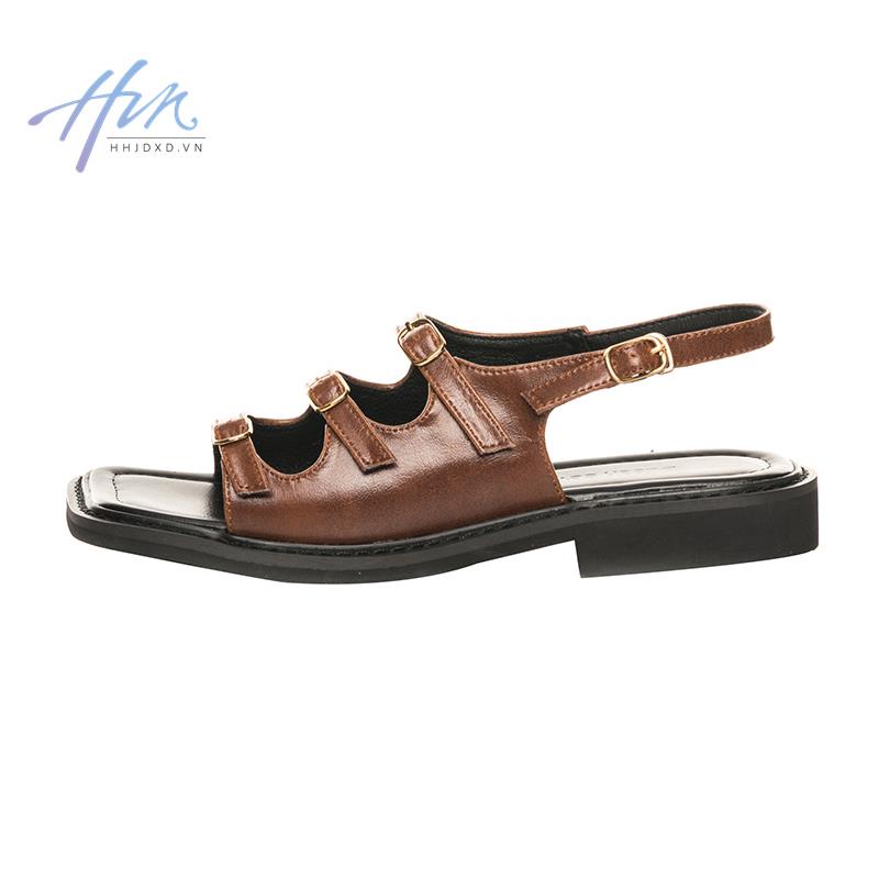 Giày Sandal Da Thật Đế Dày Thời Trang Mùa Hè 2023 Cho Nữ