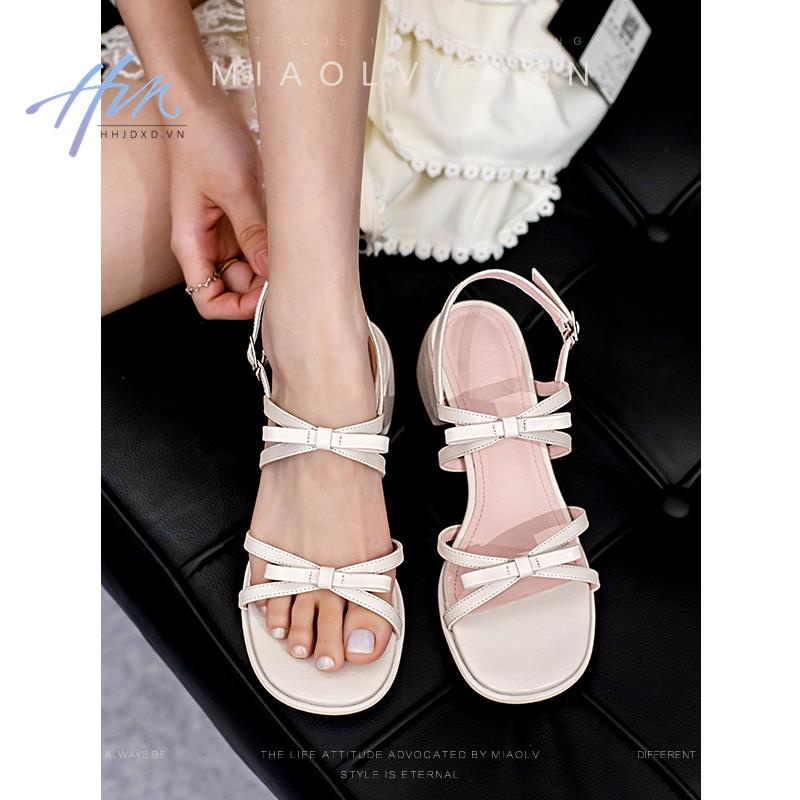 Sandal Hở Ngón Đế Thấp Phong Cách Thời Trang Roman Mới 2023 Dành Cho Nữ