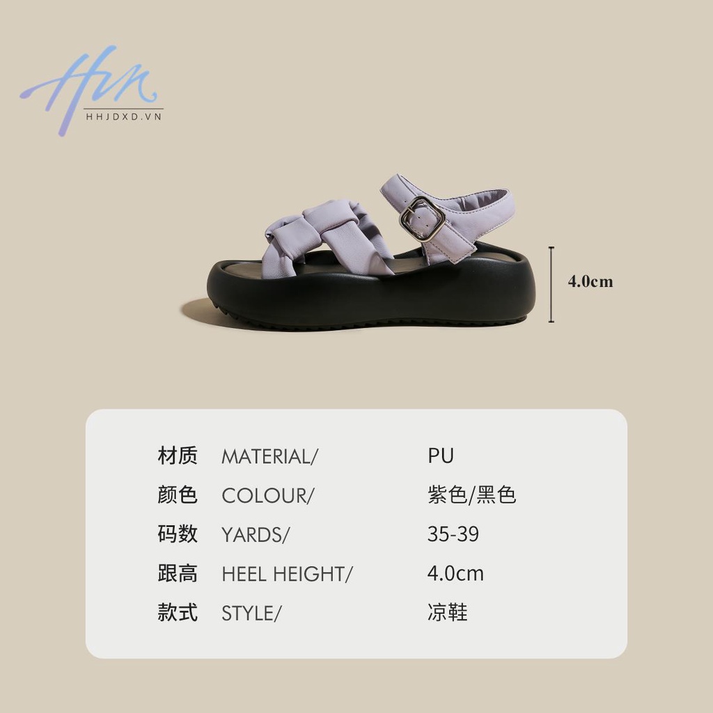 Giày Sandal Thể Thao Đế Phẳng Dày Dặn Phong Cách Thời Trang Mùa Hè 2023 Mới
