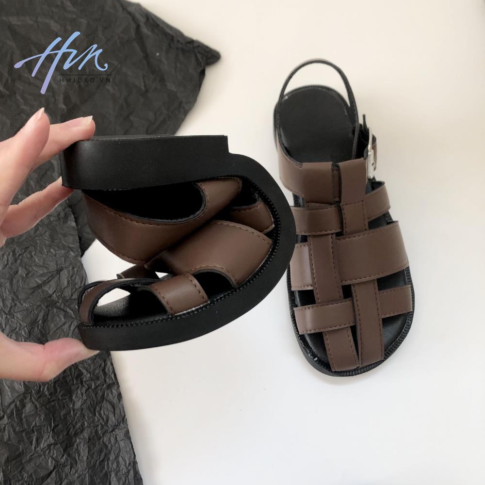 Giày Sandal Đế Bằng Mềm Mại Thiết Kế Đục Lỗ Thời Trang Mùa Hè Phong Cách Hàn Quốc Cho Nữ