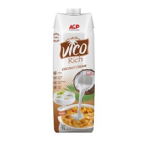[Thùng 12 hộp] Nước Cốt Dừa VICO RICH 1L (NGUYÊN CHẤT hoặc BÉO NGẬY)