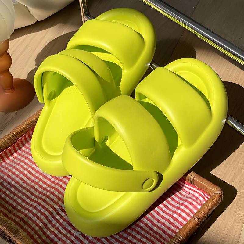 Dép bánh mì đế cao Dép hai dây đeo chống trượt đế dày