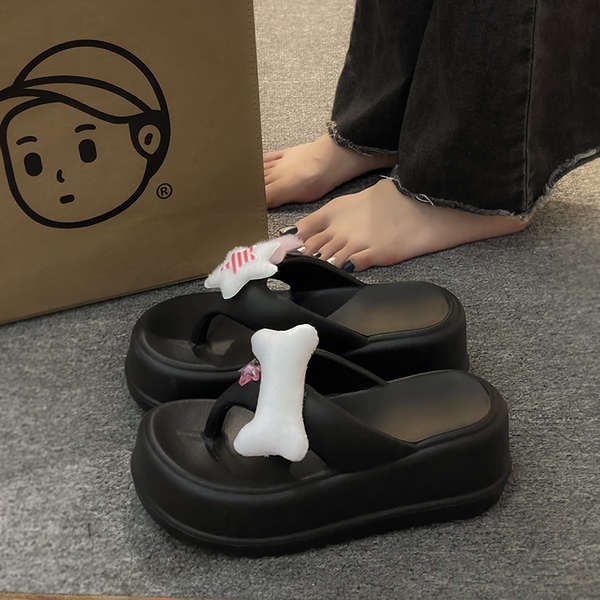 Dép dày đế Dép xỏ ngón đế dày nữ mùa hè 2023 mẫu mới dễ thương hoạt hình