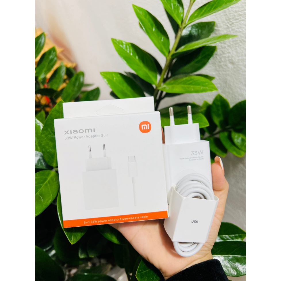 Bộ Sạc Nhanh 33W Type C Cho Xiaomi Mi 9 10 10T 11 pro note 10 lite Poco F2 X3 redmi note 8 9 9s 10 pro