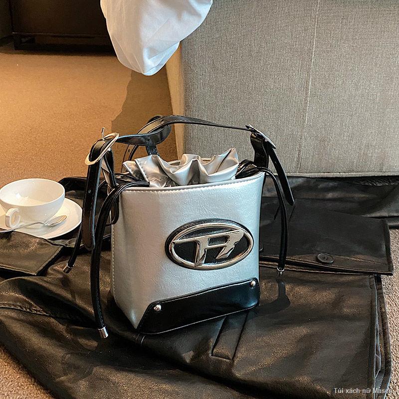 Phối Màu Thời Trang Jingle Túi Túi Xách Vuông Nhỏ Túi Dây Rút Túi Nữ Túi💢HÀNG CÓ SẴN💢