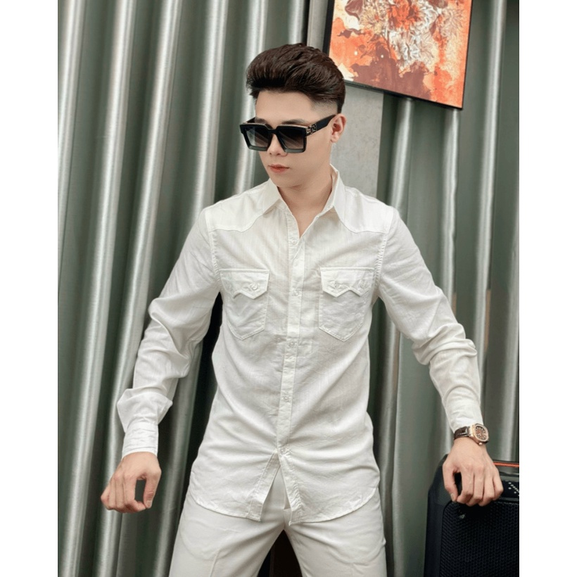 ÁO SƠ MI ĐŨI NAM PHỐI TÚI TRƯỚC LỊCH LÃM ĐẲNG CẤP HKBFG