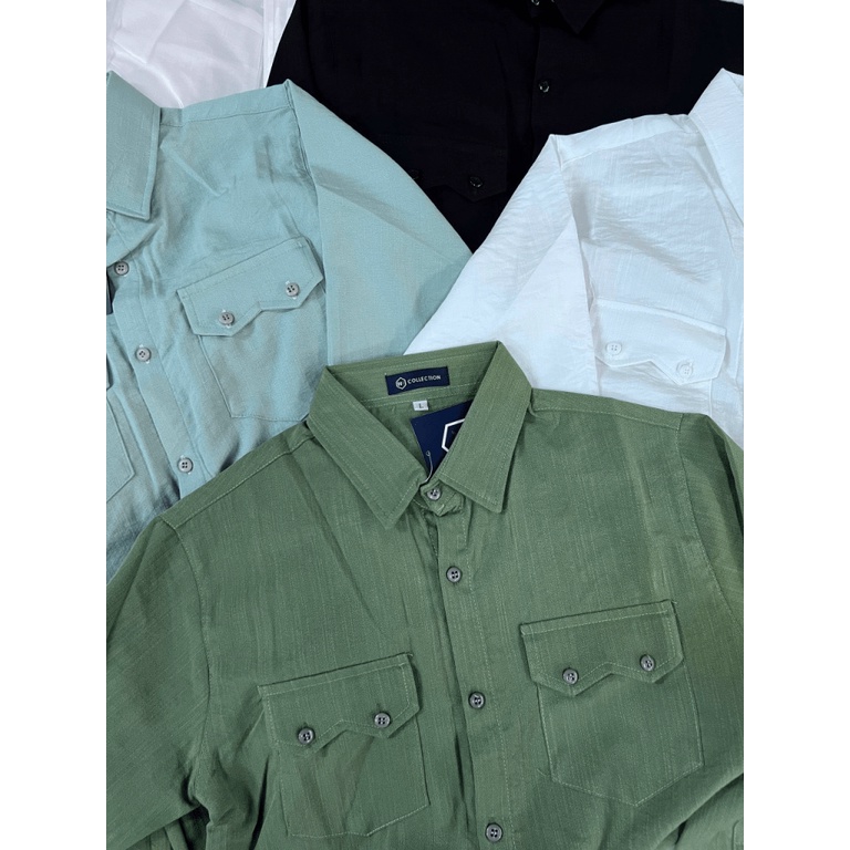 ÁO SƠ MI ĐŨI NAM PHỐI TÚI TRƯỚC LỊCH LÃM ĐẲNG CẤP HKBFG