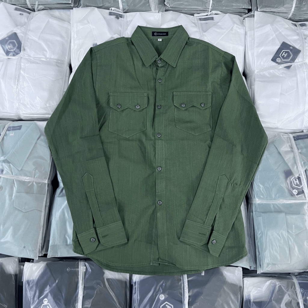 ÁO SƠ MI ĐŨI NAM PHỐI TÚI TRƯỚC LỊCH LÃM ĐẲNG CẤP HKBFG