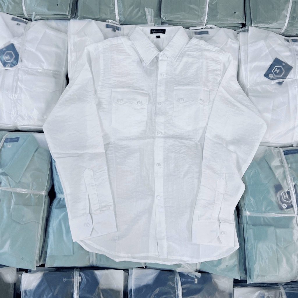 ÁO SƠ MI ĐŨI NAM PHỐI TÚI TRƯỚC LỊCH LÃM ĐẲNG CẤP HKBFG