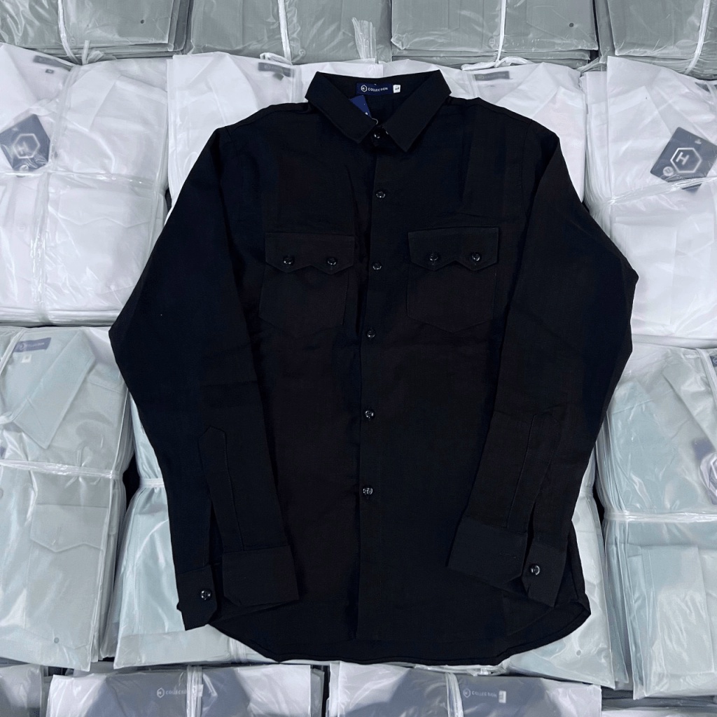 ÁO SƠ MI ĐŨI NAM PHỐI TÚI TRƯỚC LỊCH LÃM ĐẲNG CẤP HKBFG