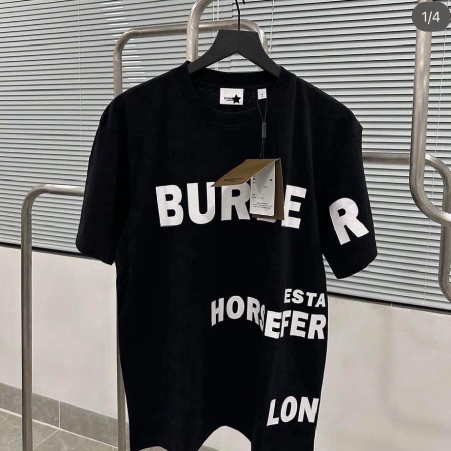 Qsw Áo Burberry Horseferry in chữ thời thượng áo co dãn BBR giới tính chất cotton kéo dãn 4 chiêu điện thoại sịn 2023 ws