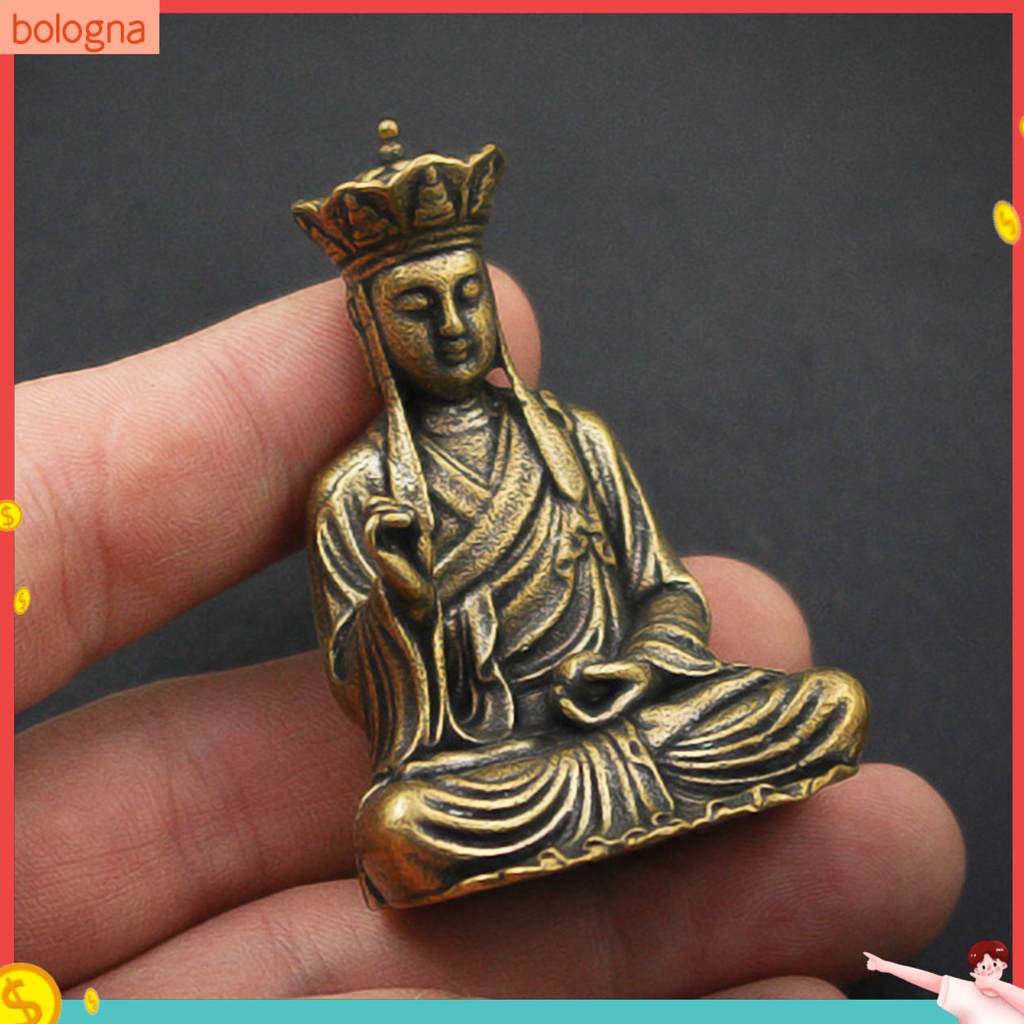 Mô Hình Tượng Phật Bằng Đồng Mini Để Bàn Trang Trí