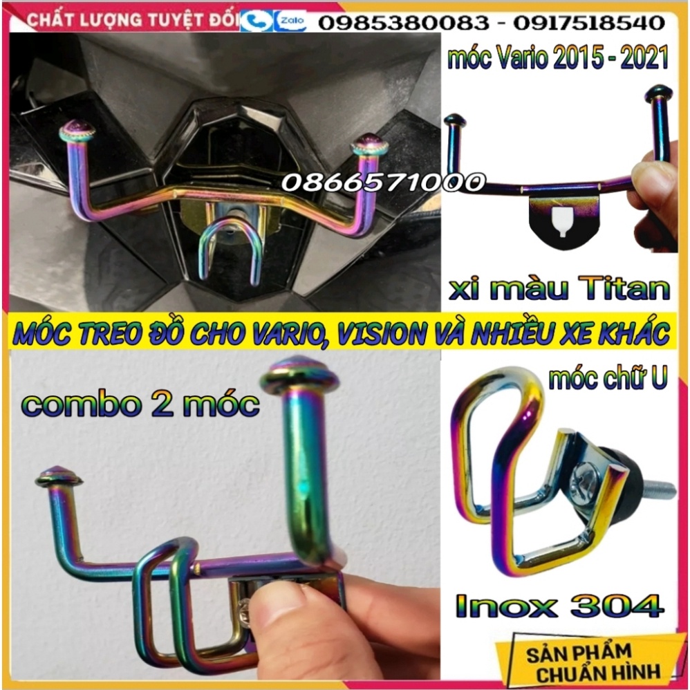 Ốp Pô Độ Gắn Vario/Click Thái 2015-2017/Vision 2014-2020/AirBlade 2013-2019/Sh Việt 2012-2016; Móc Treo Đồ Vario/Vision