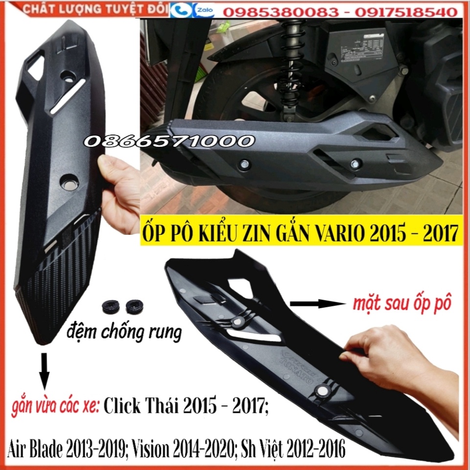 Ốp Pô Độ Gắn Vario/Click Thái 2015-2017/Vision 2014-2020/AirBlade 2013-2019/Sh Việt 2012-2016; Móc Treo Đồ Vario/Vision