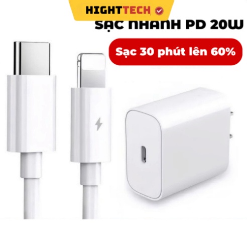 [Mã INBAU15 giảm 10% đơn 0đ] Sạc nhanh PD 20W cam kết sạc nhanh bảo hành lỗi đổi mới- HIGHTECH