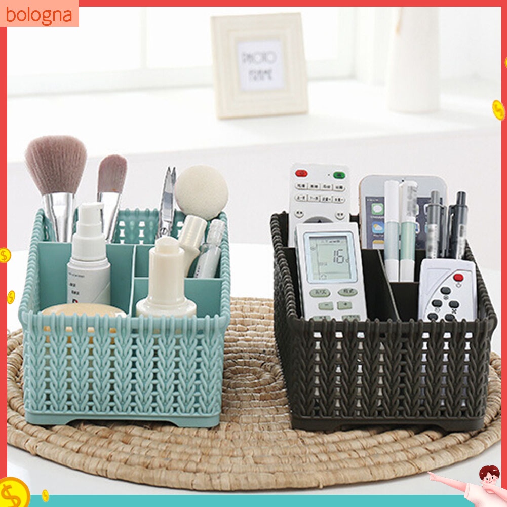 Khay Nhựa 4 Ngăn Đựng Đồ Trang Điểm Để Bàn Tiện Lợi