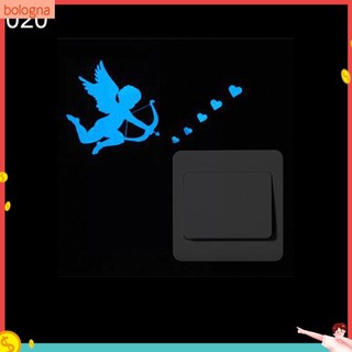 (Bologna) Sticker dán tường dạ quang hình con mèo