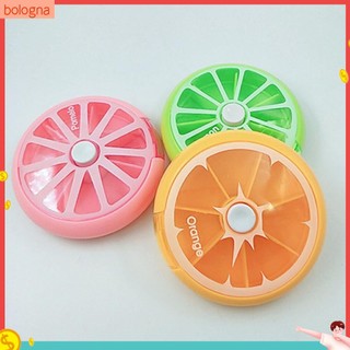 (Bologna) Hộp đựng thuốc mini mang đi du lịch kiểu dáng quả chanh sáng tạo