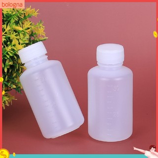 (Bologna) Set 10 chai đựng thuốc dạng lỏng bằng nhựa trong suốt 50ml rỗng có nắp