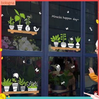 (Bologna) Sticker dán tường họa tiết cây bonsai đáng yêu dành cho trang trí nội thất