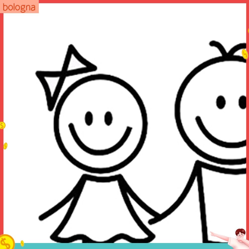 Miếng dán tường hình bé trai / bé gái trang trí nhà vệ sinh