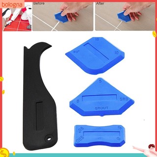 (Bologna) Bộ 4 Dụng Cụ Chà Ron Gạch Loại Bỏ Silicon/Vữa Trét