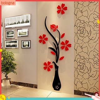 (Bologna) Poster Dán Tường Hình Lọ Hoa 3D Cỡ 30X80Cm