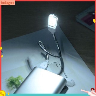 (Bologna) 2 Đèn Led Đọc Sách Mini 3 Bóng Cổng Usb