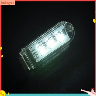 (Bologna) 2 Đèn Led Đọc Sách Mini 3 Bóng Cổng Usb