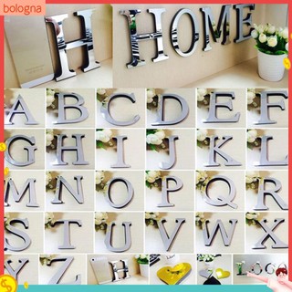 Miếng dán tường 3D hình chữ cái tráng gương độc đáo