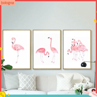 (Bologna) Tranh treo tường chất liệu canvas họa tiết hình con hồng hạc