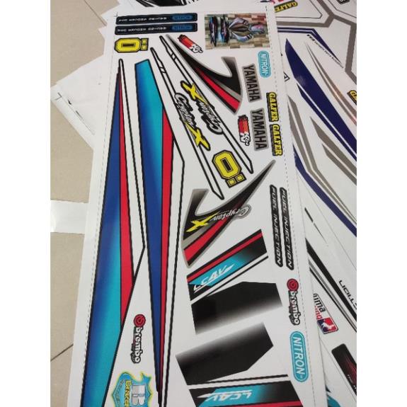 Tem Exciter Crypton X 135 Đen Bạc Decal Cao Cấp