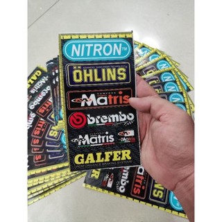 Tấm Tem Logo Nhiều Thương Hiệu Nổi Tiếng Ohlins Nitron Decal Cao Cấp