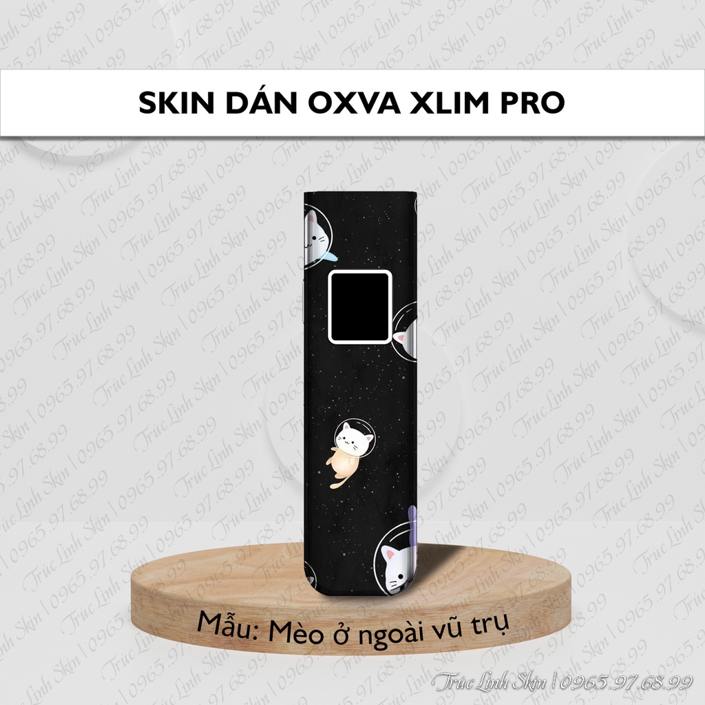 Skin dán Xlim Pro mẫu Mèo ở ngoài vũ trụ | Miếng dán 4 lớp chống bám vân