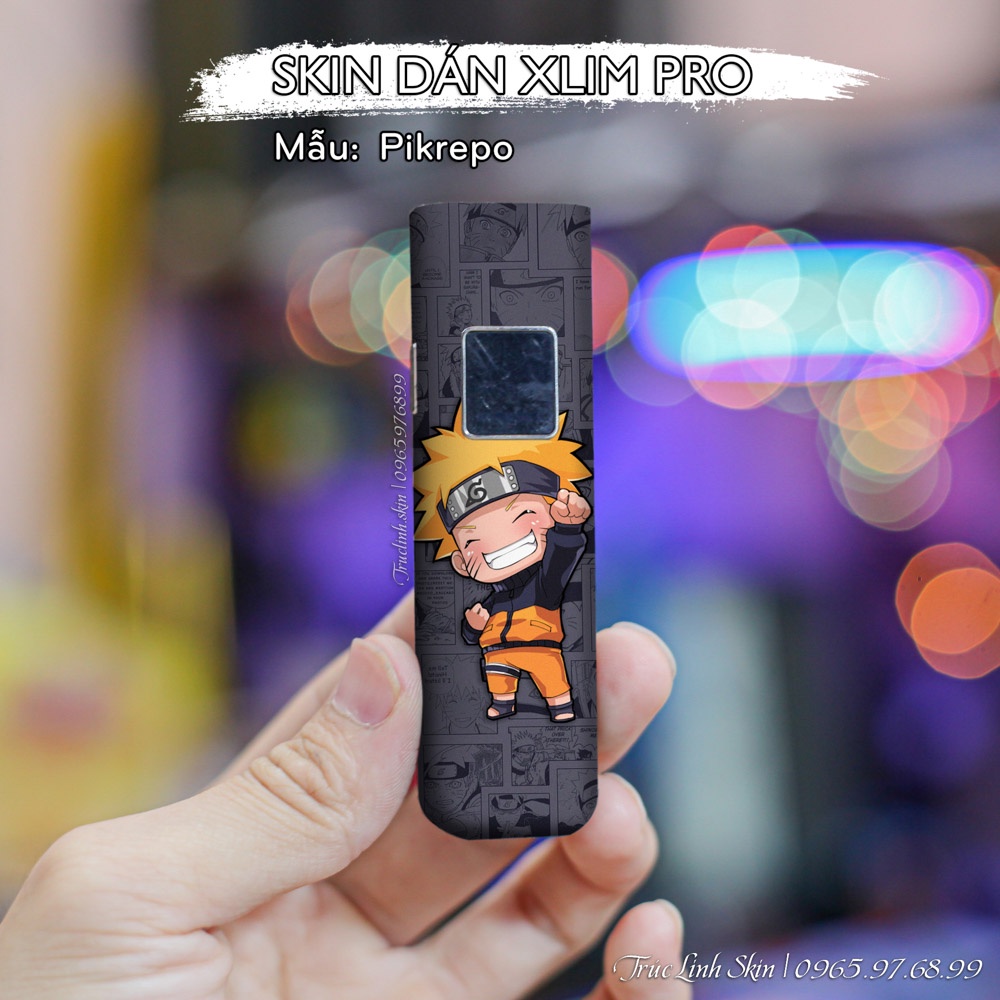 Skin dán Xlim Pro mẫu Pikrepo | Miếng dán 4 lớp chống bám vân