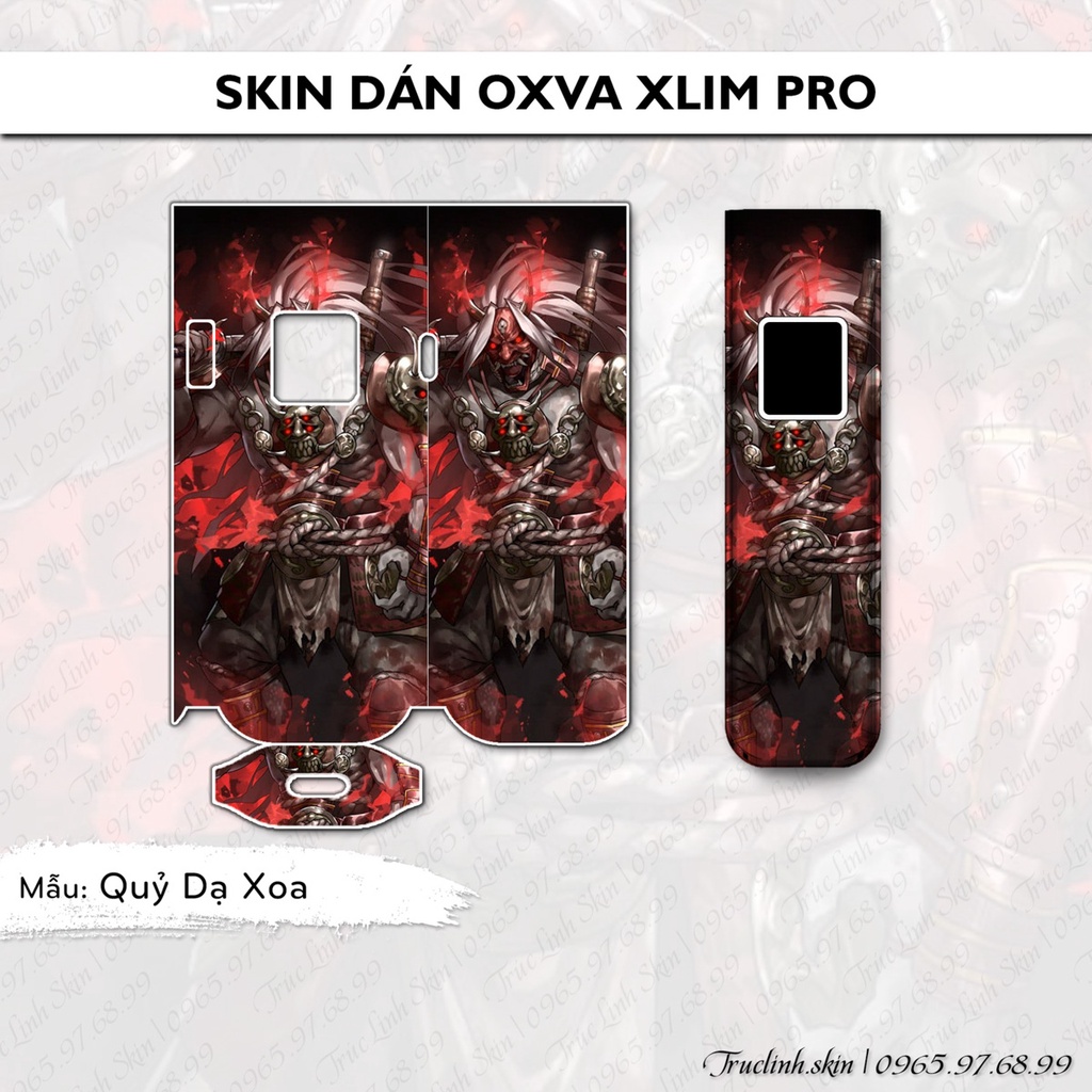 Skin dán Xlim Pro mẫu Quỷ Dạ Xoa | Miếng dán 4 lớp chống bám vân