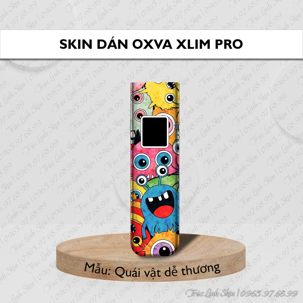 Skin dán Xlim Pro mẫu Quái vật dễ thương | Miếng dán 4 lớp chống bám vân