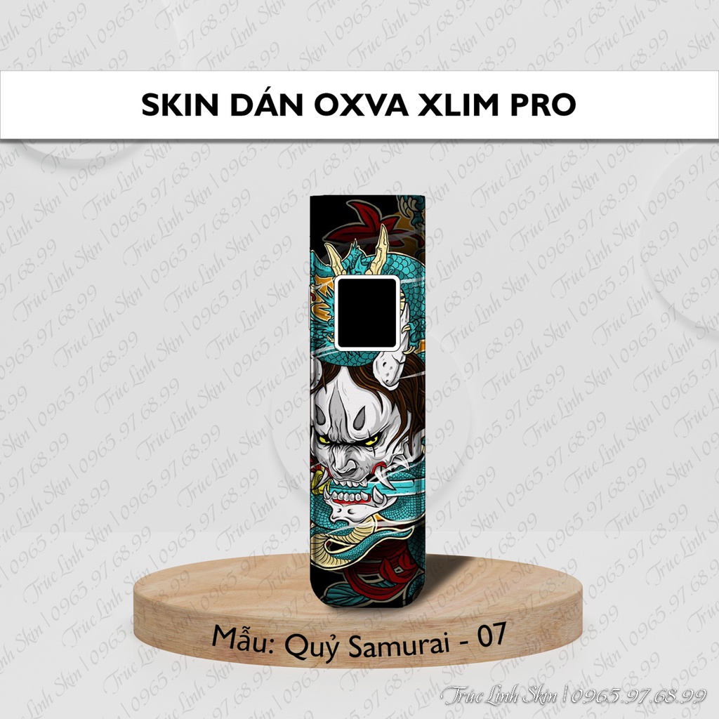 Skin dán Xlim Pro mẫu Quỷ Samurai - 07 | Miếng dán 4 lớp chống bám vân
