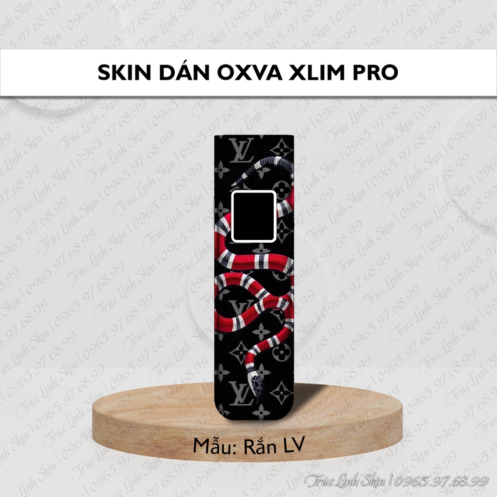 Skin dán Xlim Pro mẫu Rắn LV | Miếng dán 4 lớp chống bám vân