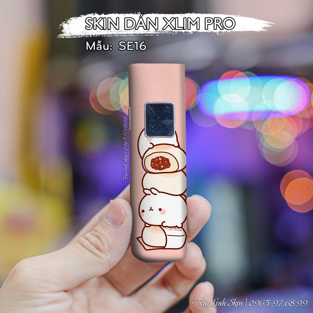 Skin dán Xlim Pro mẫu SE16 | Miếng dán 4 lớp chống bám vân