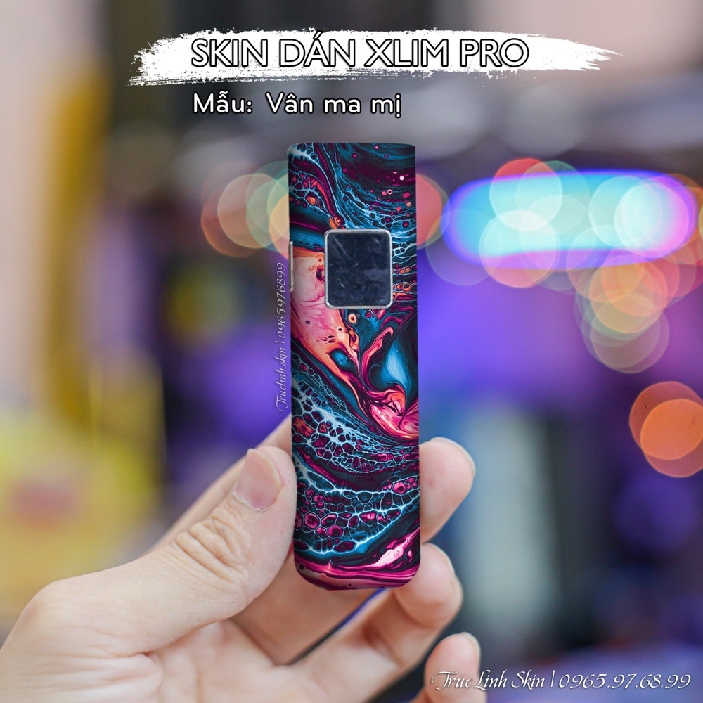Skin dán Xlim Pro mẫu Vân ma mị | Miếng dán 4 lớp chống bám vân