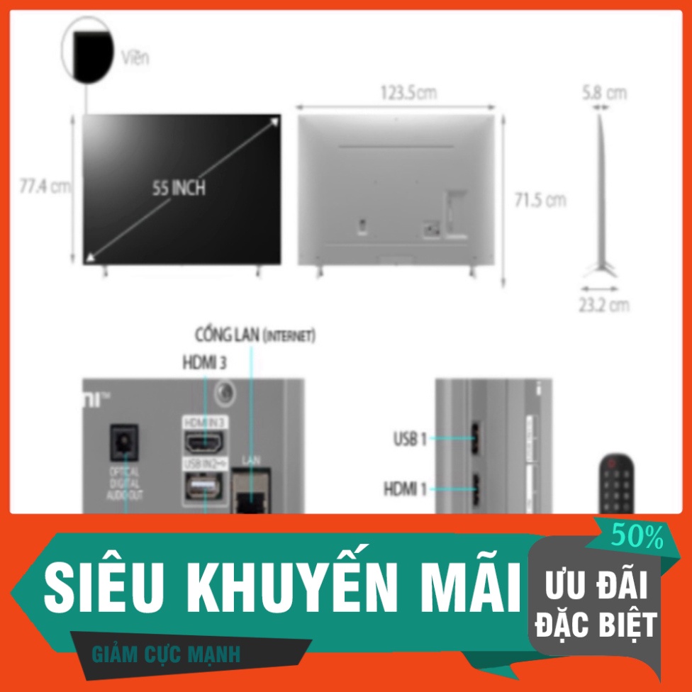 Smart Nanocell Tivi LG 55 Inch 4K 55NANO77TPA ThinQ AI - Model 2021-Miễn phí lắp đặt ( sale ) Miễn phí giao hàng . | BigBuy360 - bigbuy360.vn
