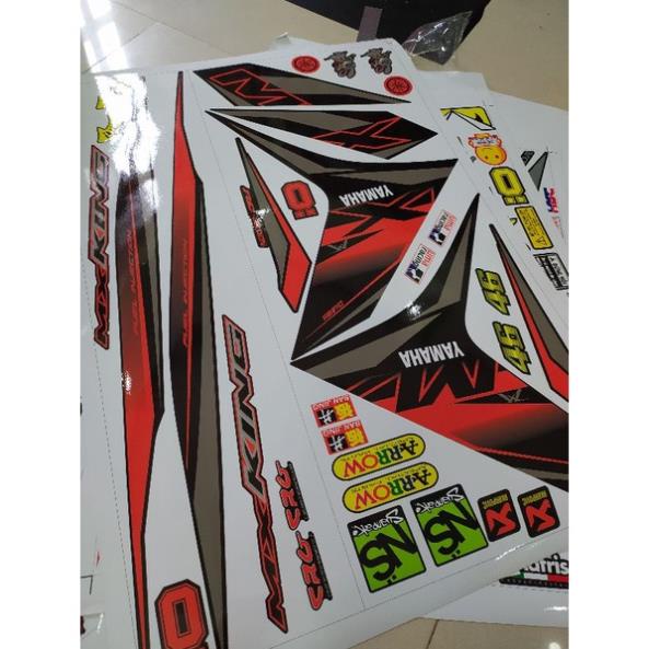 Tem Rời Ex 150 Mx Cam Đen Bóng - Tem Chuẩn Hình Decal Cao Cấp