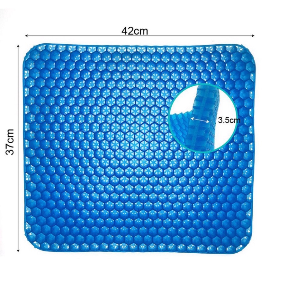 Đệm ngồi 3D thoáng khí 2 lớp gel tổ ong silicon , Nệm Ngồi Thoáng Khí