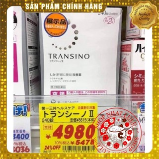 (CHUẨN BILL NHẬT ) Viên uống nám transino 240v 120/240 viên trắng da white C Nhật Bản